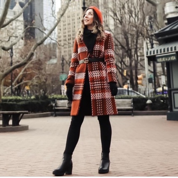 Express one button car plaid coat - Picture 3 of 4